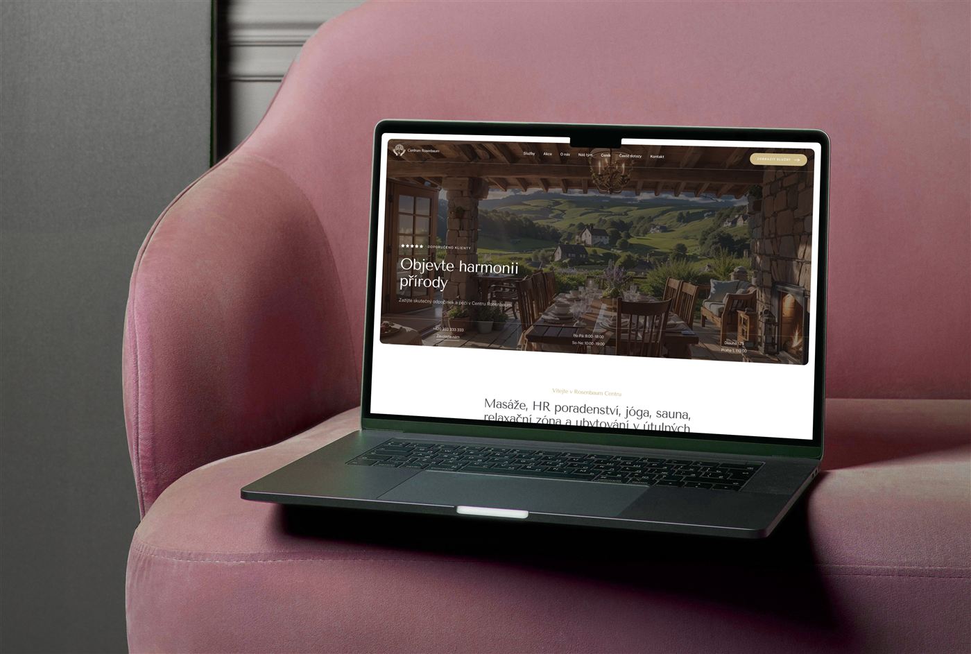 Screenshot webu Centrum Rosenbaum