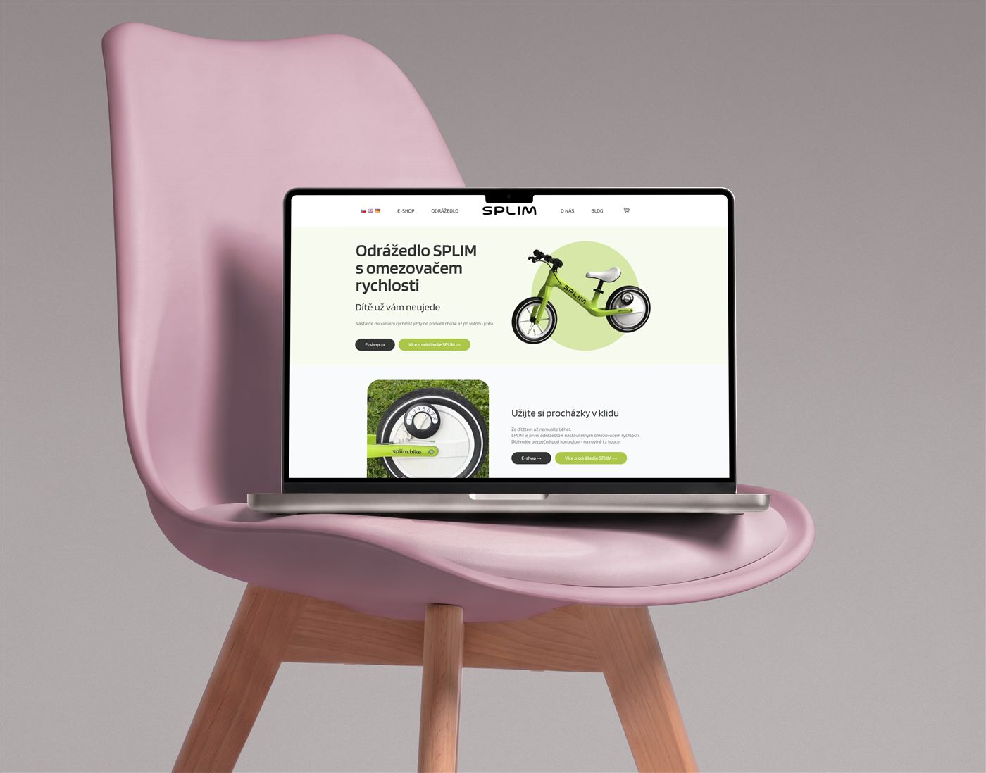 Screenshot webu SPLIM Bike